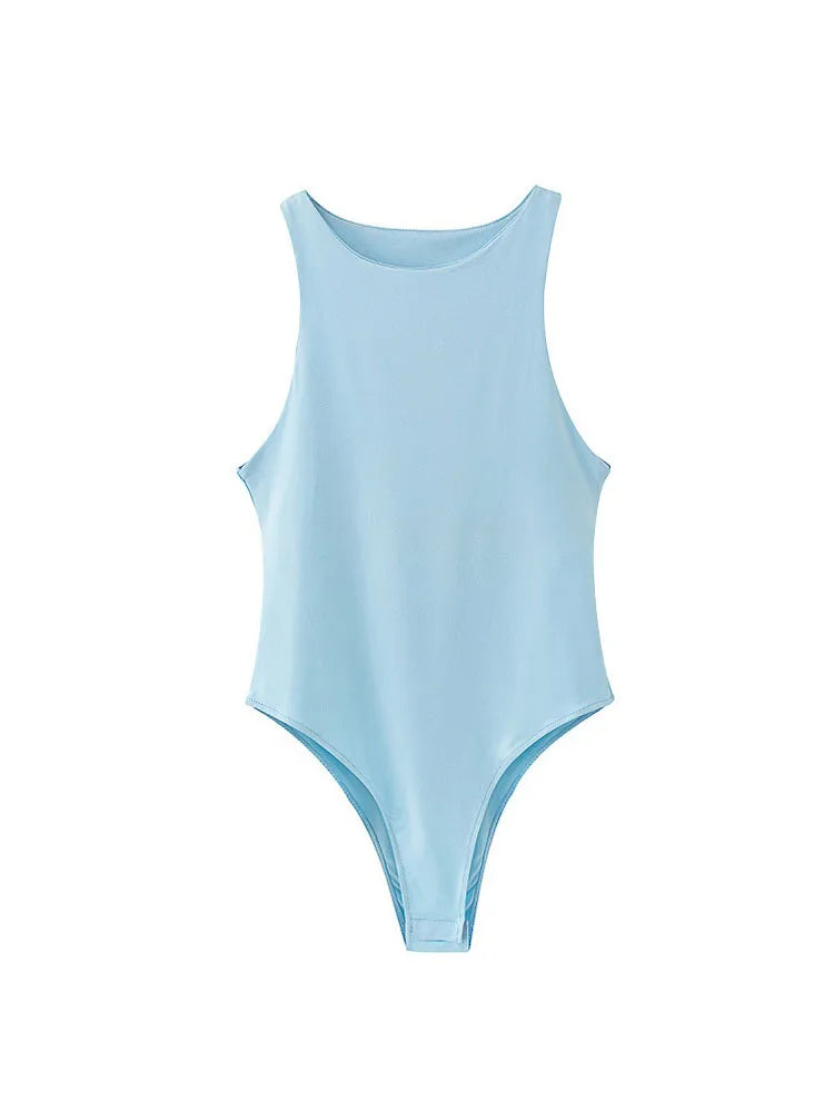 2022 summer solid sexy bodycon women bodysuits female 4 color green slim casual bodysuit chic lady club short playsuits femme