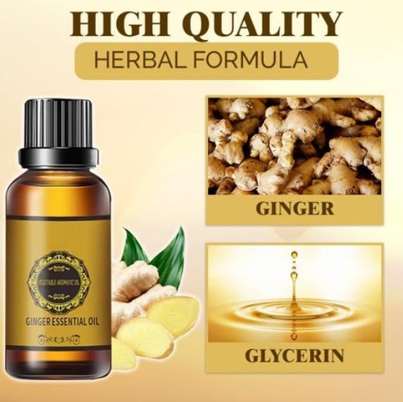 Ginger Oil Drainage for Healthier Belly - Reduce Belly Inflammation