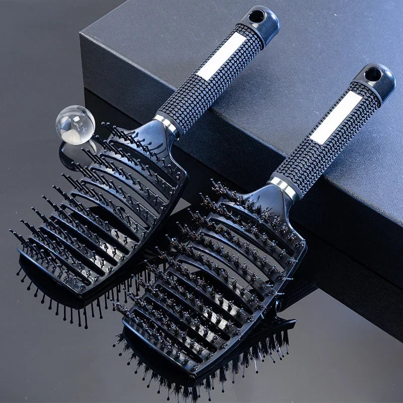 Hair Brush Hair Comb Detangling Hair Brush Bristle&Nylon Women Wet Massage Comb Curly Hairdressing Salon Styling Tools
