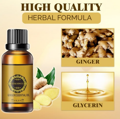 Ginger Oil Drainage for Healthier Belly - Reduce Belly Inflammation